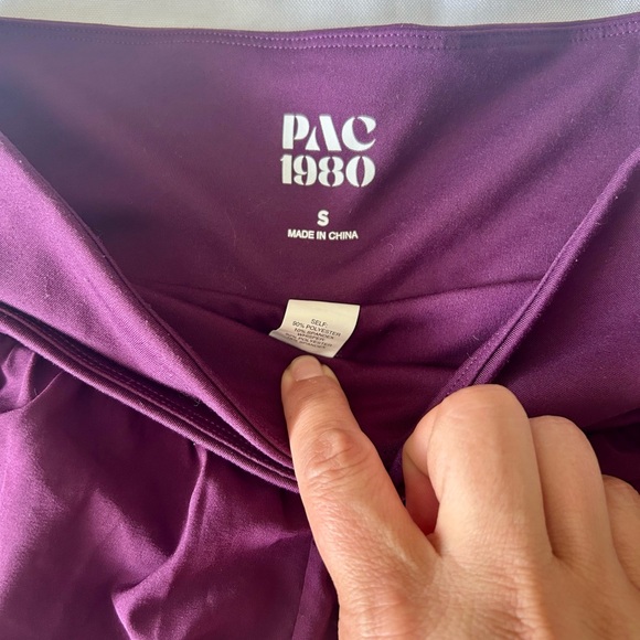PacSun Plum Purple Athletic Butterfly Shorts w/ Spandex Short Lining Sz S - Picture 3 of 4